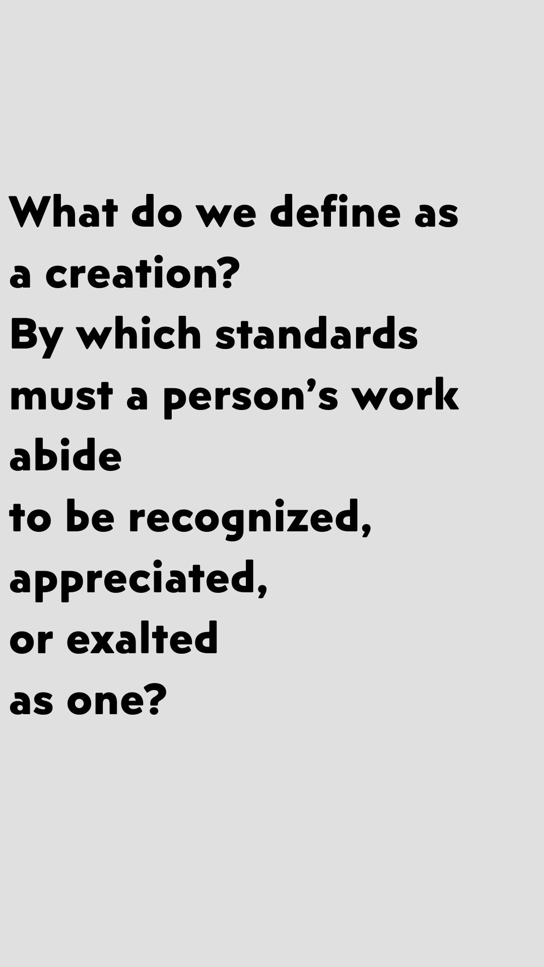 Creativity Doubts